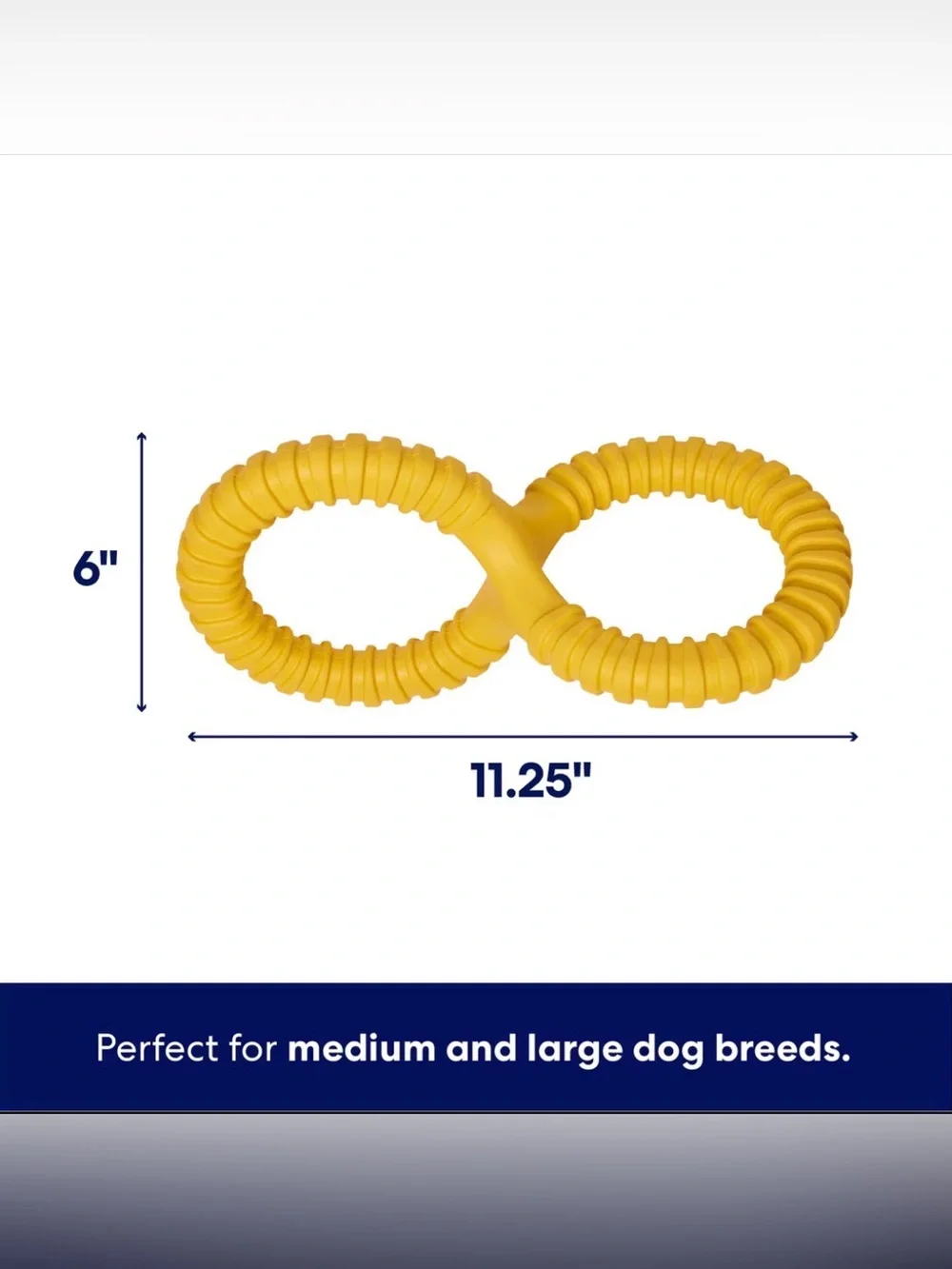 Yellow Infinity Tug & Chew Dog Toy for Medium & Large Breeds